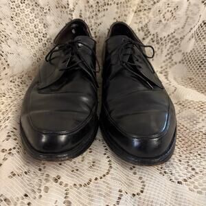 Hanover Men's US 10.5 Black Leather Derby Dress Shoes
